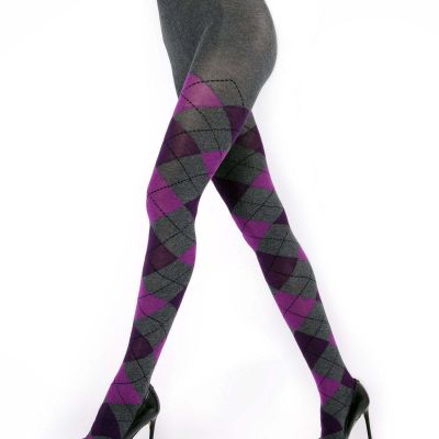 Textured Argyle Sweater Tights